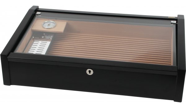 Vega (schwarz) - Deluxe Glas Humidor